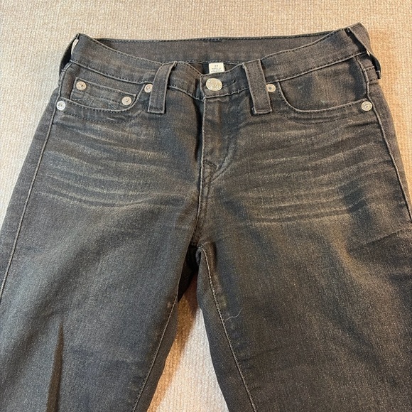 True Religion Black Distressed Skinny Jeans 1391 - Picture 2 of 7